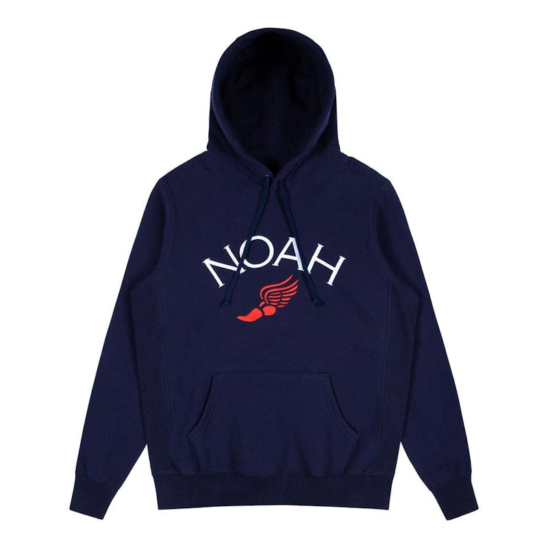 Noah Winged Foot Embroidered Hoodie Evening Blue