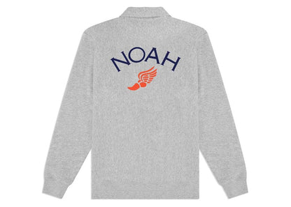 Noah Winged Foot Zip Pull-Over Sweatshirt Heather Grey