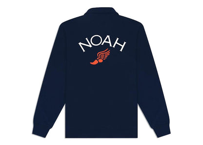Noah Winged Foot Zip Pull-Over Sweatshirt Navy