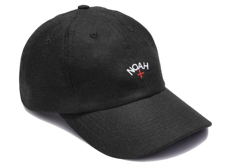 Noah Wool Core Logo 6-Panel Black