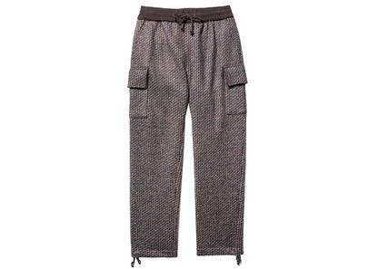 Noah Wool Knit Cargo Pant Brown Tartan