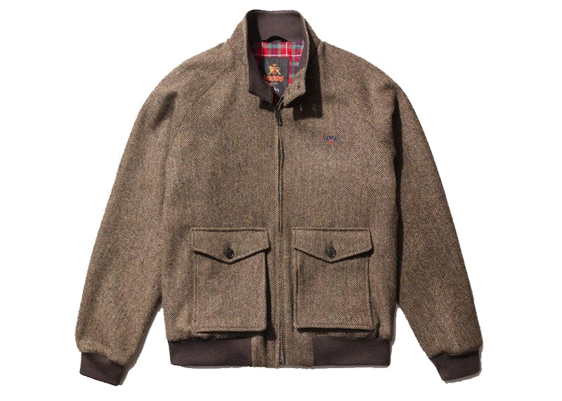Noah x Baracuta Tweed Herringbone G9 Jacket Brown