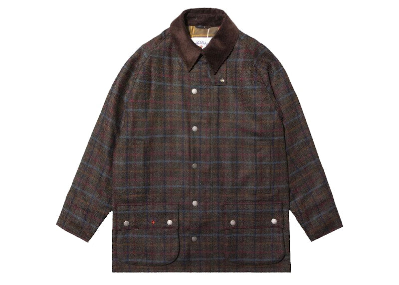 Noah x Barbour Wool Beaufort Jacket Brown Plaid