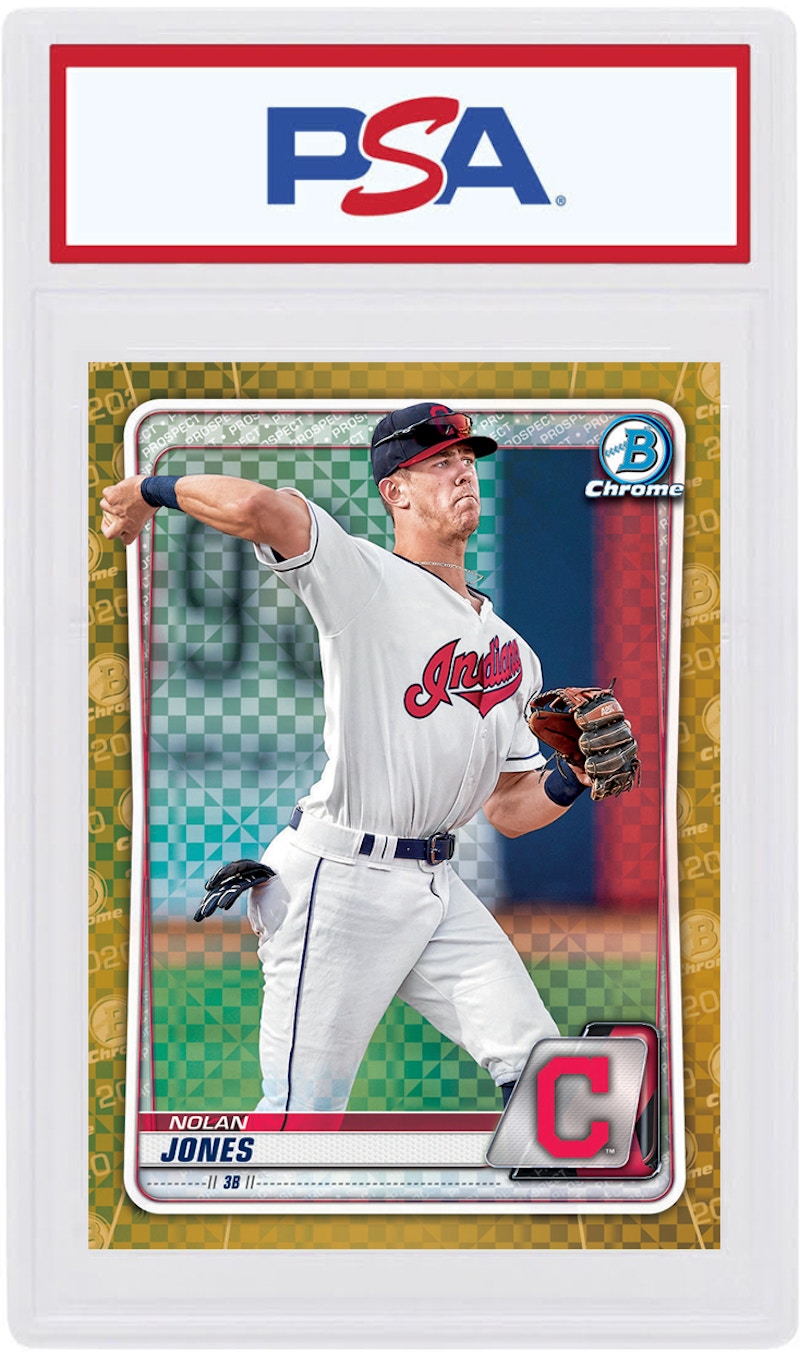 Nolan Jones 2020 Bowman Chrome X Gold X-Fractor /3 #BCP-157