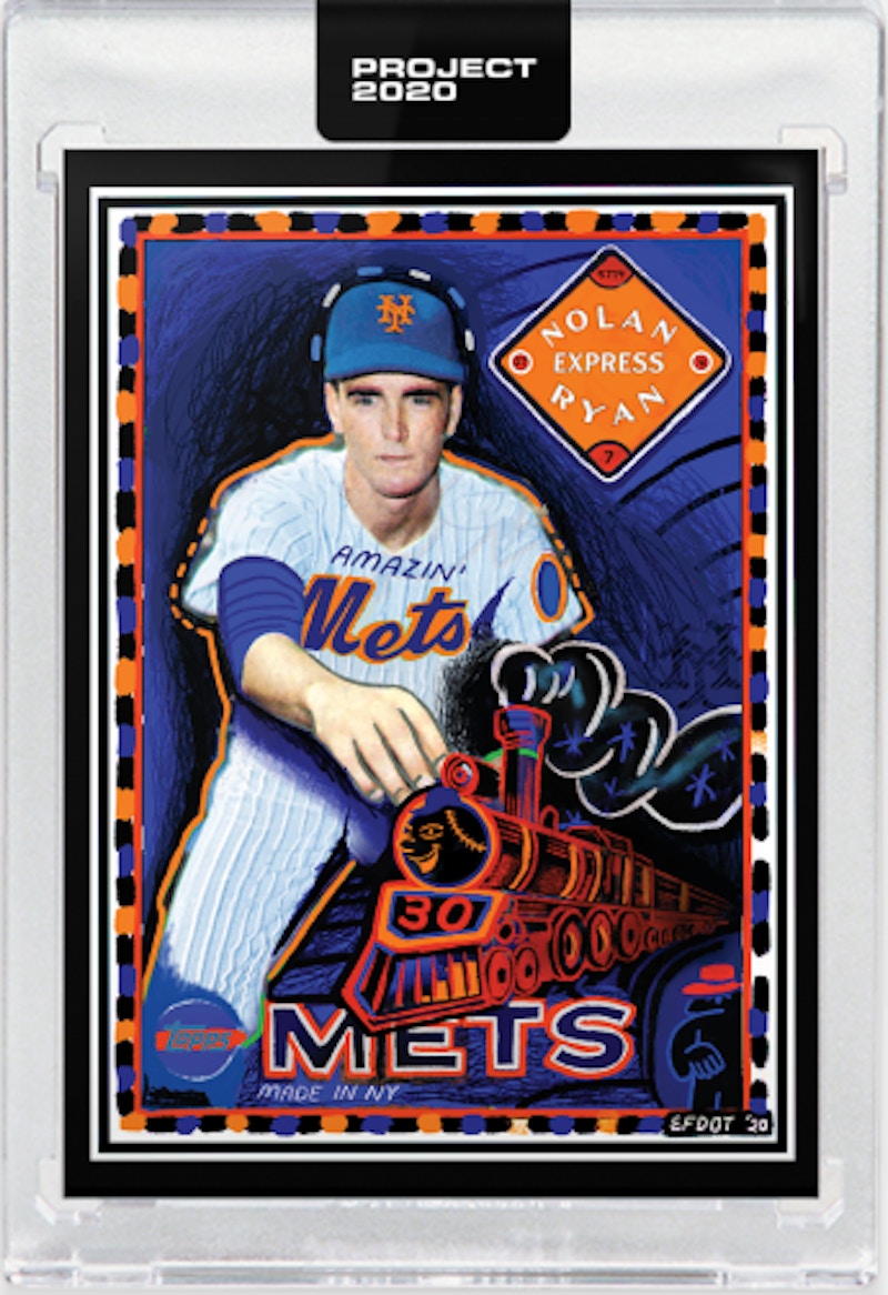 Nolan Ryan 1969 Topps Project 2020 Efdot Artist Proof /20 #52