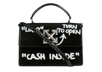 OFF-WHITE 1.4 Jitney Bag "CASH INSIDE" Black White