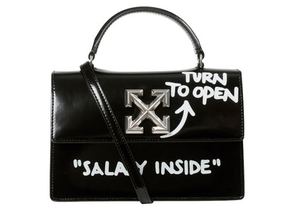 OFF-WHITE 1.4 Jitney Bag "SALARY INSIDE" Black/White