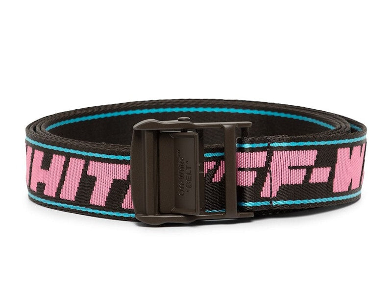 OFF-WHITE 2.0 Industrial Logo Belt Pink/Dark Brown/Blue