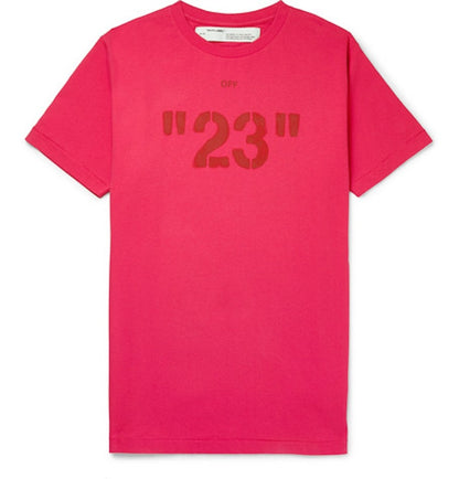 OFF-WHITE 23' Logo Print T-shirt Tonal Red
