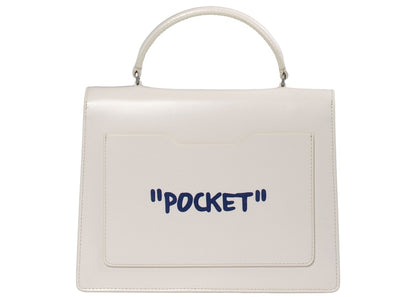 OFF-WHITE 2.8 Jitney Quote-Print Crossbody Bag "NOT FOR SALE" Off White/Violet