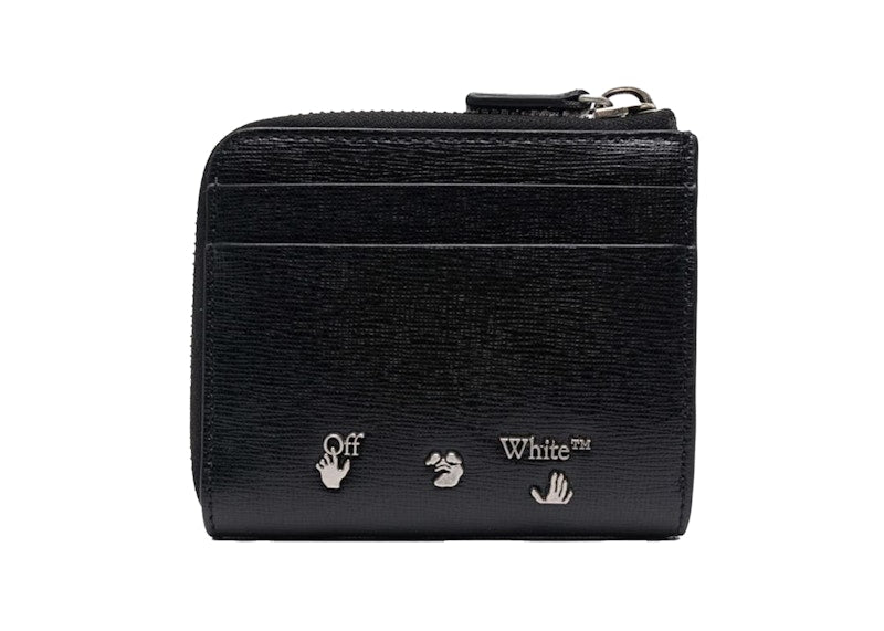 Off-White 3D Diag Saff (4 Card Slot) Zip Wallet Black