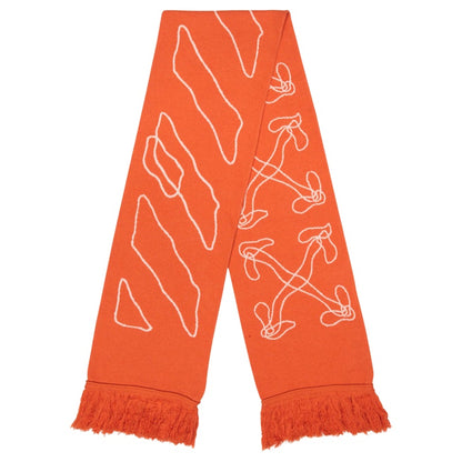 OFF-WHITE Abstract Arrow Scarf Orange/White