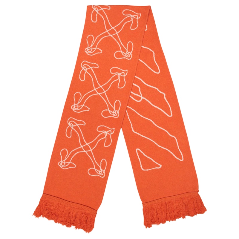OFF-WHITE Abstract Arrow Scarf Orange/White