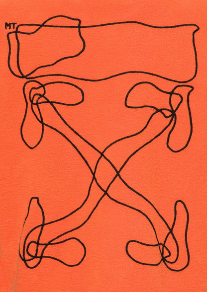 OFF-WHITE Abstract Arrows Embroidered Sweatshirt Orange/Black