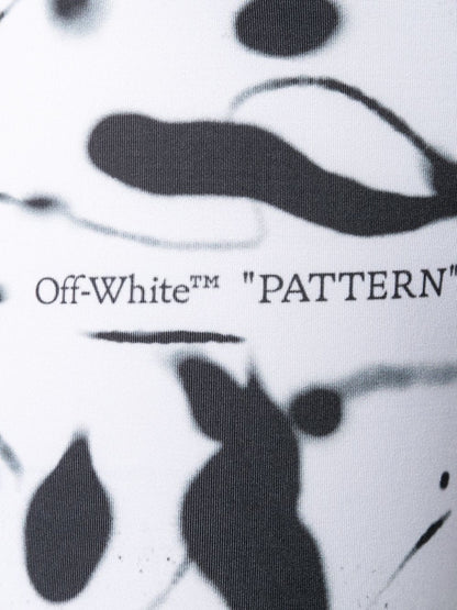 OFF-WHITE Abstract Print Performance Leggings Black/White