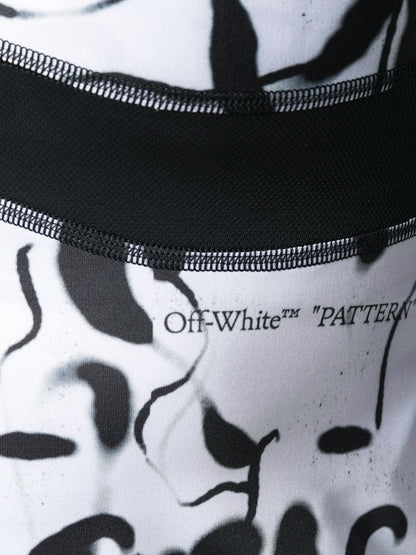 OFF-WHITE Abstract Print Performance Longsleeve T-shirt Black/White