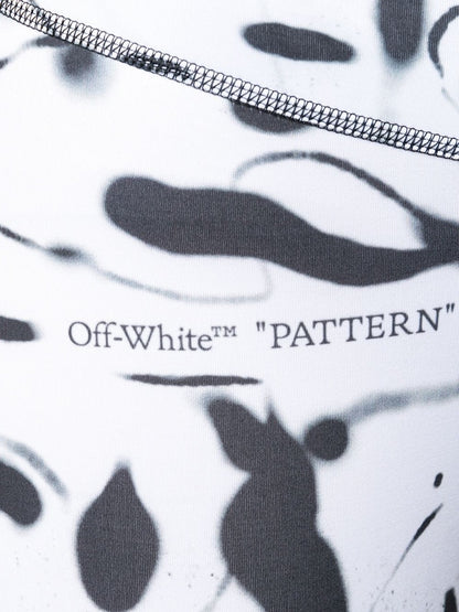 OFF-WHITE Abstract Print Performance Shorts Black/White