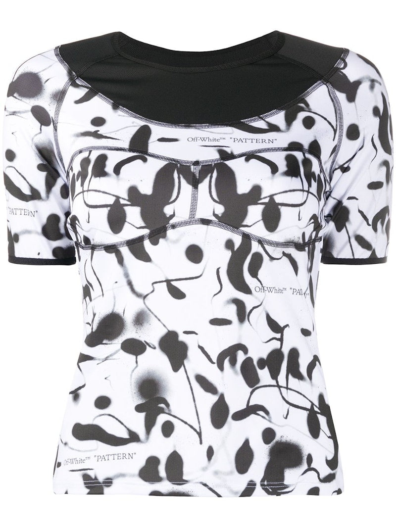 OFF-WHITE Abstract Print Performance T-shirt Black/White