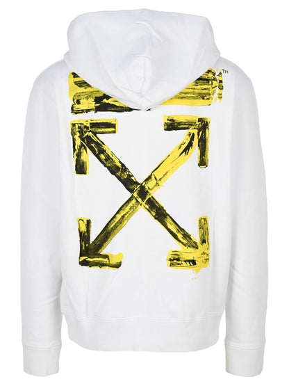 OFF-WHITE Acrylic Arrows Hoodie White/Yellow