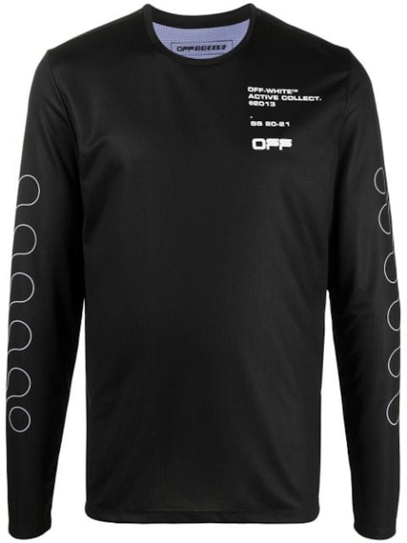 OFF-WHITE Active Diag L/S T-shirt Black/White