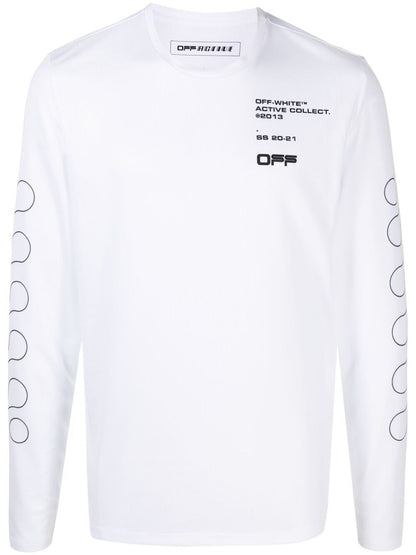 OFF-WHITE Active Diag L/S T-shirt White/Black