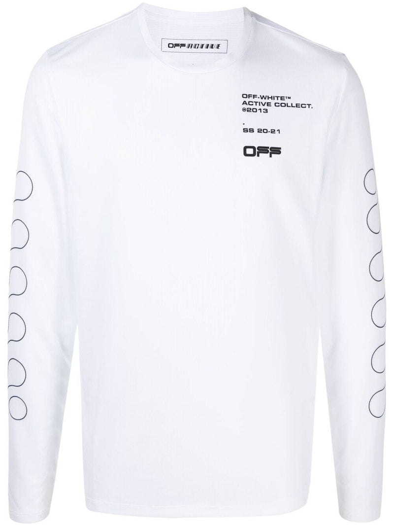 OFF-WHITE Active Diag L/S T-shirt White/Black