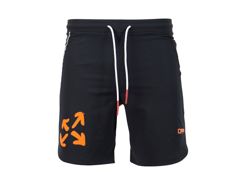 OFF-WHITE Active Knit Shorts Black/Orange
