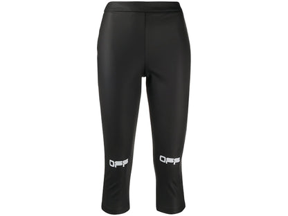 OFF-WHITE Active Nylon Capri Pants Black/White