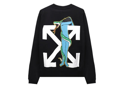 OFF-WHITE Adam Eve Slim Fit Sweatshirt Black