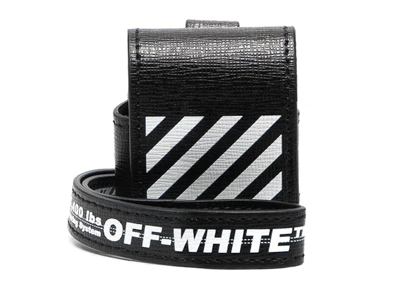 OFF-WHITE Diag Stripe Airpod Case Black/White