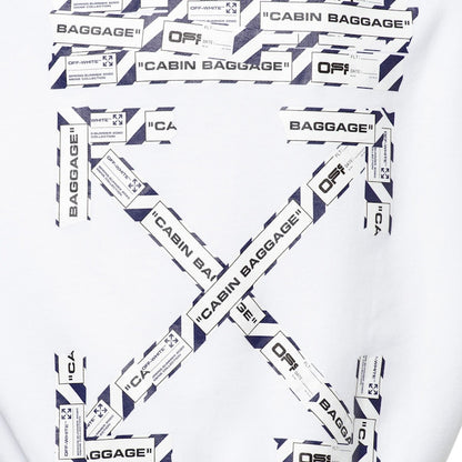 OFF-WHITE Airport Tape Arrows Diag Hoodie White