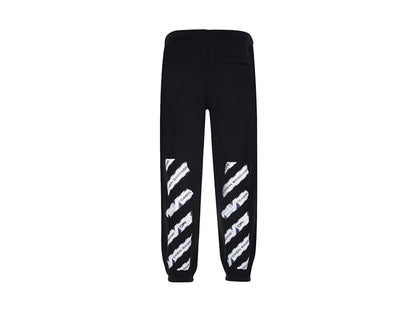 OFF-WHITE Airport Tape Long Sweatpants Black/Beige