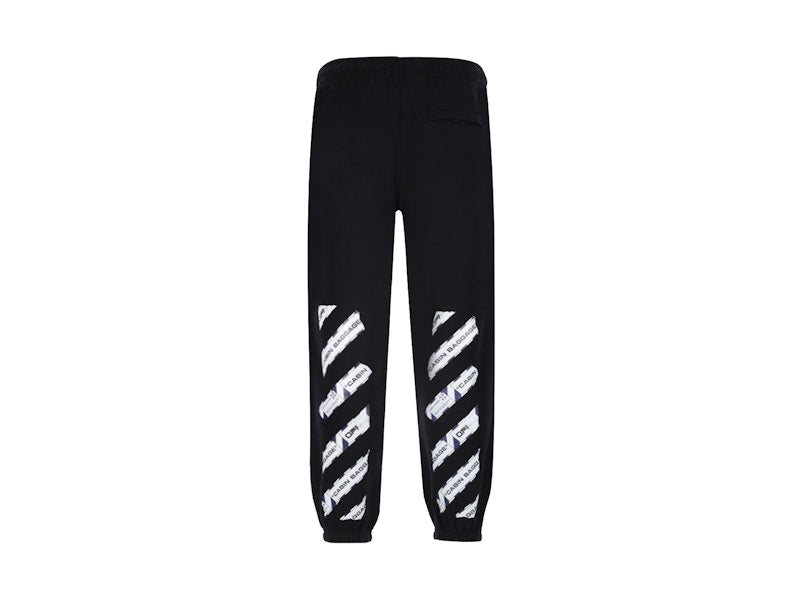 OFF-WHITE Airport Tape Long Sweatpants Black/Beige