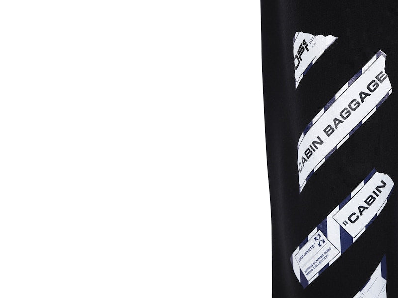 OFF-WHITE Airport Tape Long Sweatpants Black/Beige
