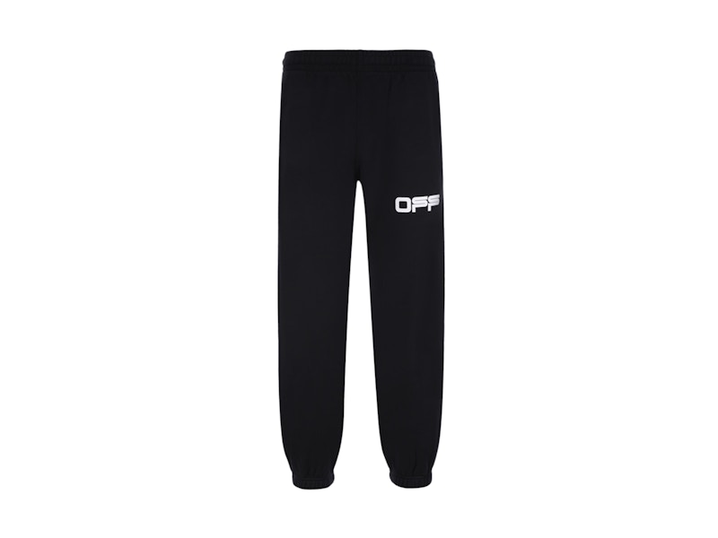 OFF-WHITE Airport Tape Long Sweatpants Black/Beige