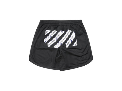 OFF-WHITE Airport Tape Mesh Shorts Black/Multicolor