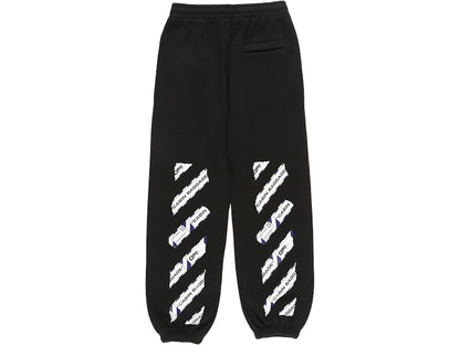 OFF-WHITE Airport Tape Short Sweatpants Black/Beige
