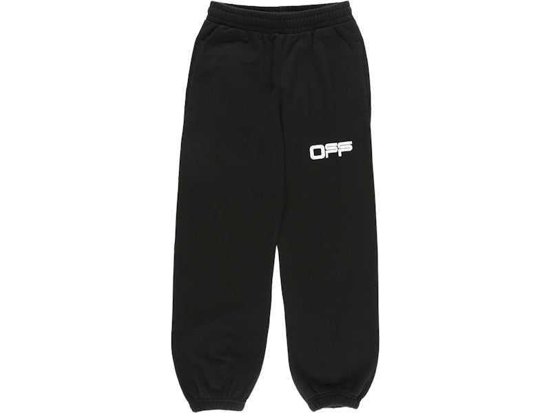 OFF-WHITE Airport Tape Short Sweatpants Black/Beige