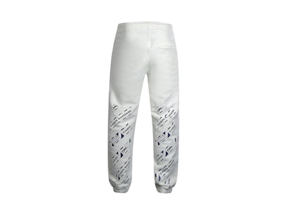 OFF-WHITE Airport Tape Shorten Sweatpants White