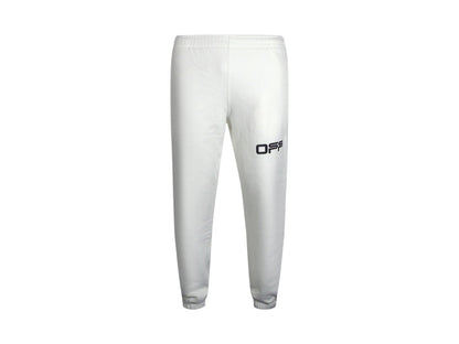 OFF-WHITE Airport Tape Shorten Sweatpants White