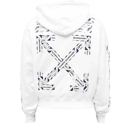 OFF-WHITE Airport Tape Slim Hoodie White