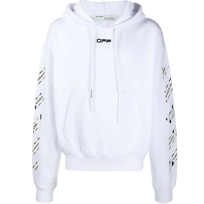 OFF-WHITE Airport Tape Slim Hoodie White