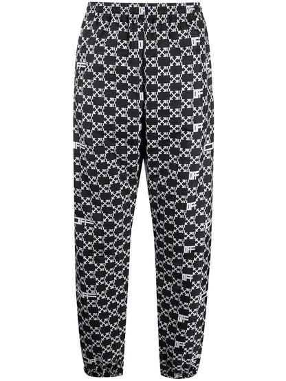 OFF-WHITE All Over Arrows Monogram Track Pants Black/White