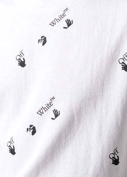 OFF-WHITE All Over Logo Print T-Shirt White Black