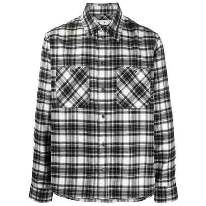 OFF-WHITE Allover Check Flannel Arrow Shirt Black/White