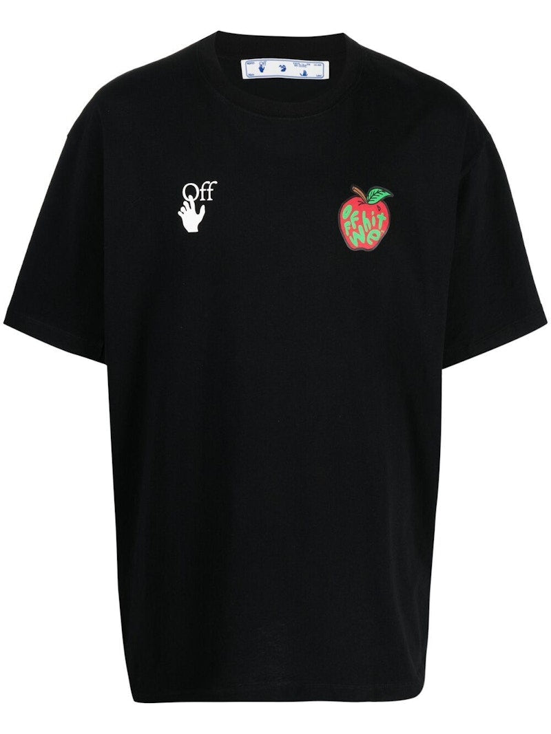 OFF-WHITE Oversized Apple Arrow Print T-shirt Black