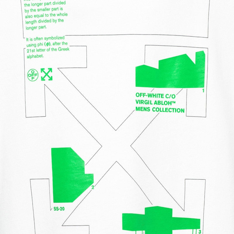 OFF-WHITE Arch Shapes Incompiuto Sweatshirt White/Brilliant Green