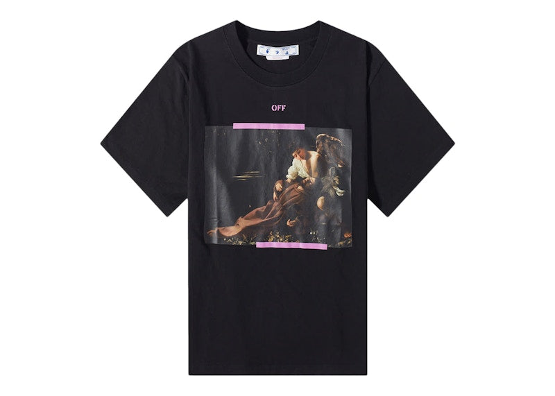 OFF-WHITE Arrow Caravaggio St Fran Slim Tee Black/Multi