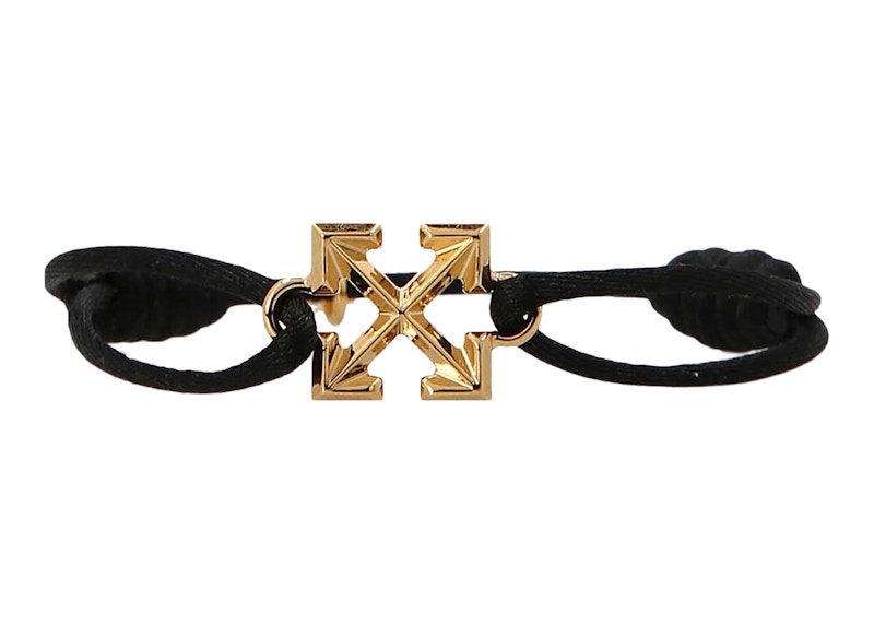 OFF-WHITE Arrow Chord Bracelet Gold/Black