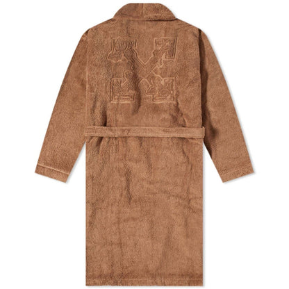 OFF-WHITE Arrow Leaves Bathrobe Brown
